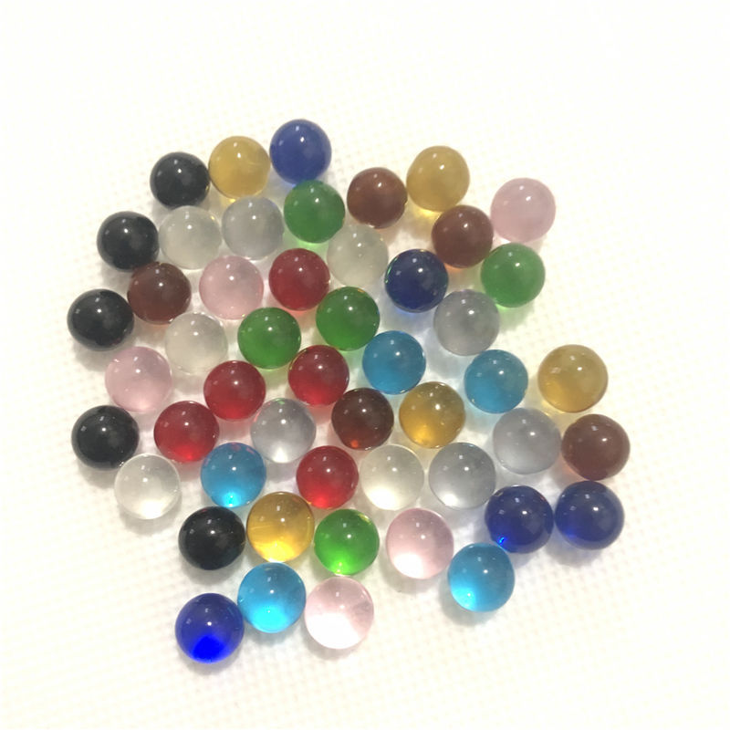 10mm Glass Beads Crystal Ball Marbles Decorative Toys Round Balls Crystal Beads Beads Non-Porous Colorful Transparent White Green