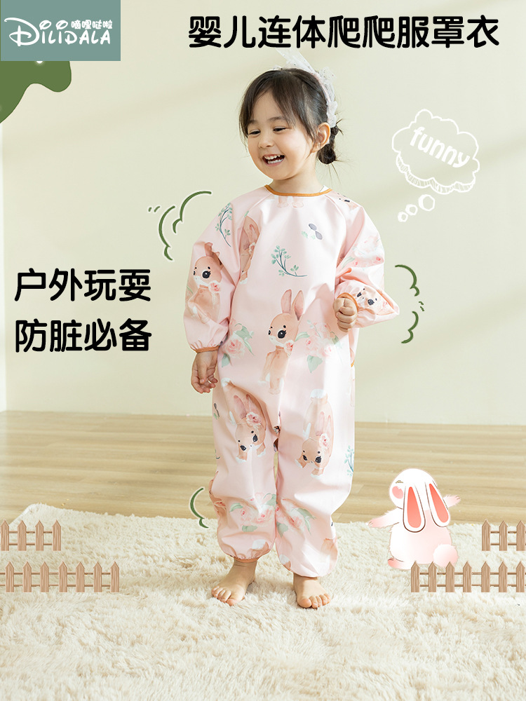 Customized Baby Coveralls, Anti-Dirty Crawling Clothes, Baby One-Piece Coveralls, All-In-One Outdoor Kidsren's Full-Body Coveralls for Crawling