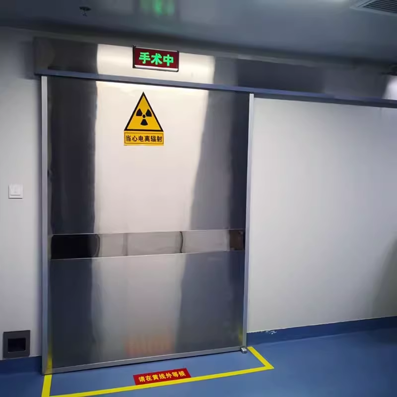 Customized Hospital Lead Door Radiation Protection Dental Radiology Department Light Room Electric Sliding Lead Door Factory Direct Sales Cross-Border
