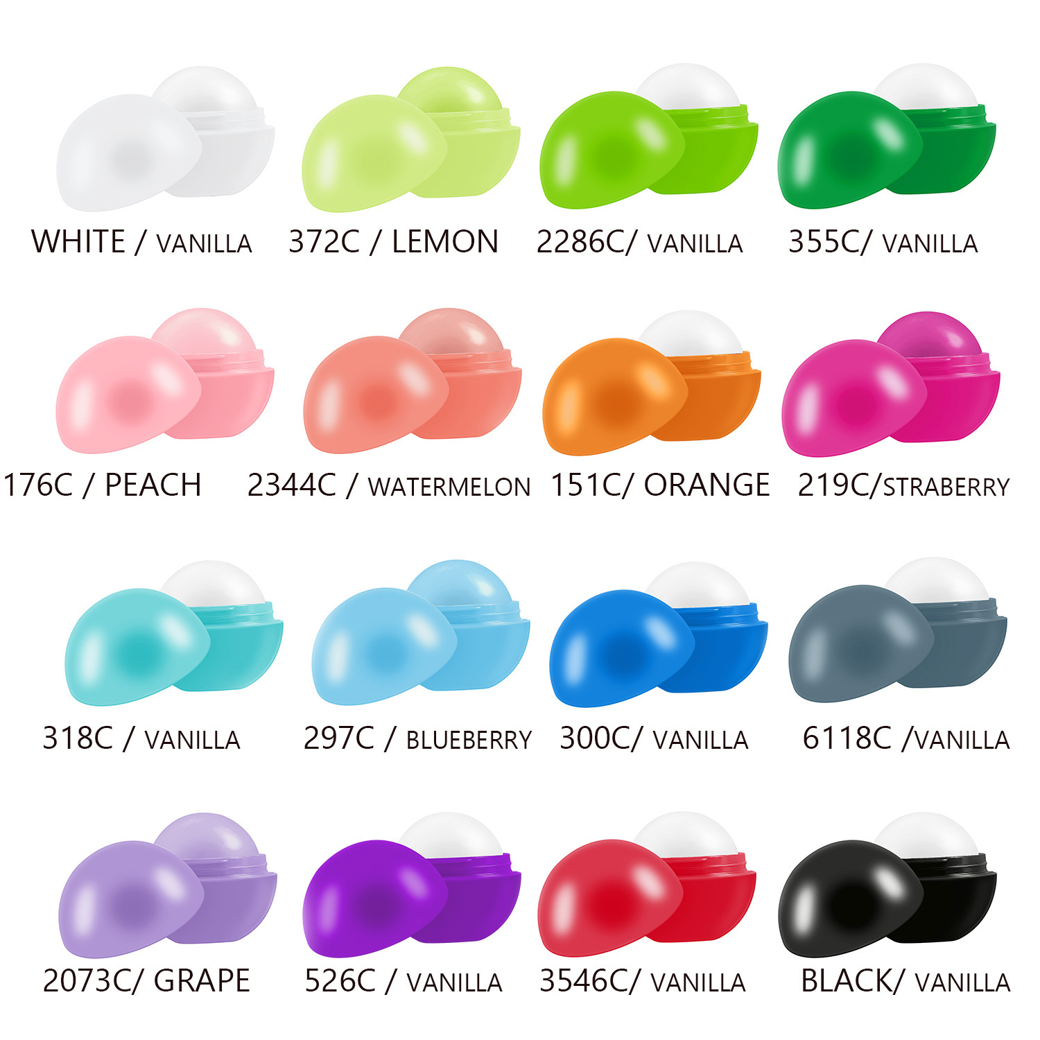 Products for Export Only Without Logo 10g Lip Balm Ball Lip Balm Colorless Lip Balm Spherical Moisturizer