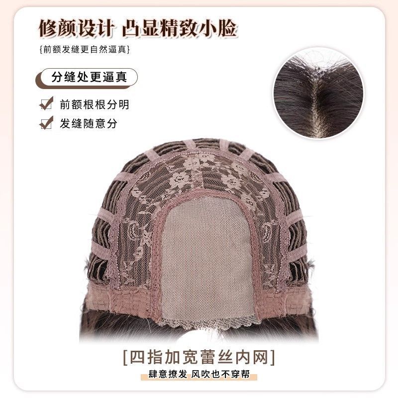 Ruolan Xuchang Wig for Women Full Headband Style with Lace Front, Middle Parting, High Crown, Fashionable Natural Black Long Straight Wig