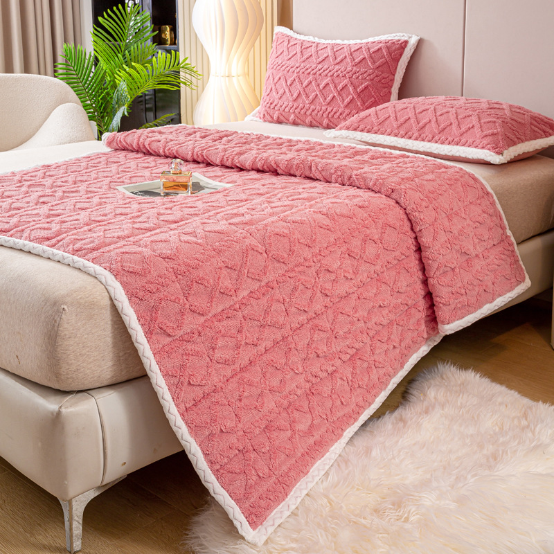 New Milk Velvet Mattress Mattress Machine Washable Winter Coral Velvet Non-slip Mattress Taffeta Thickeneded Blanket Bed
