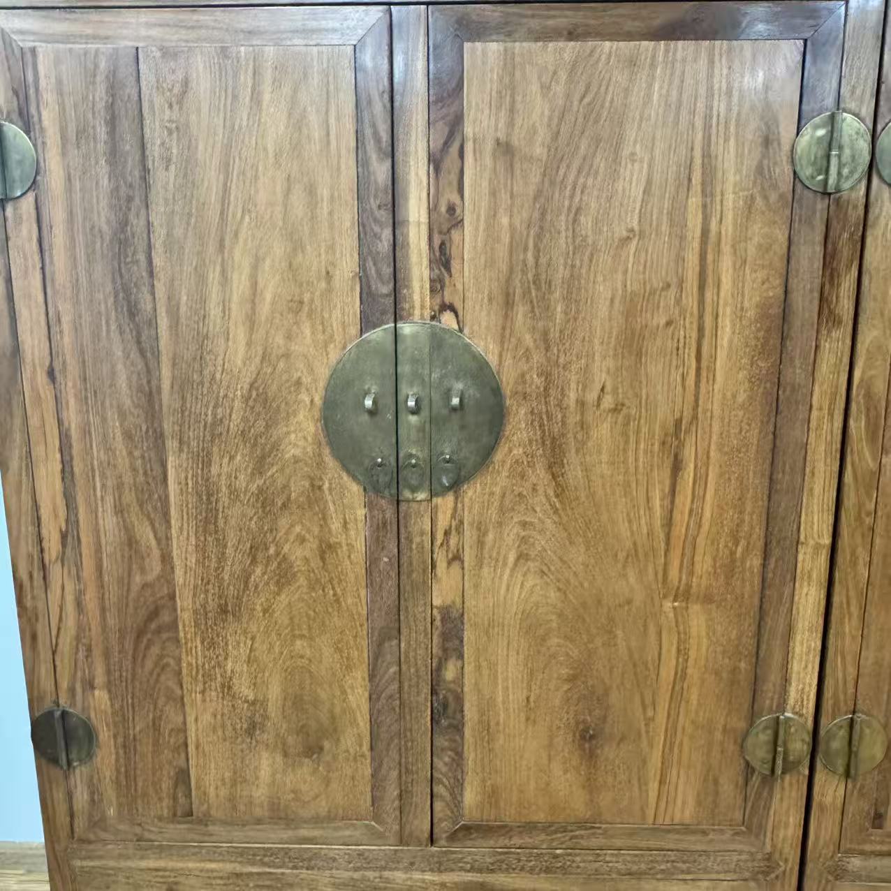 J103 Early Morning Huanghuali Top Chest Cabinet Pair (120*55*240) Redwood