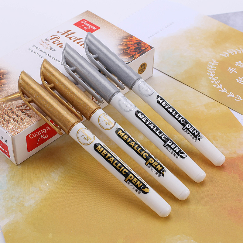 Guangna 560 paint pen gold silver metal marker glass pen signature greeting card pen Wedding Journal pen