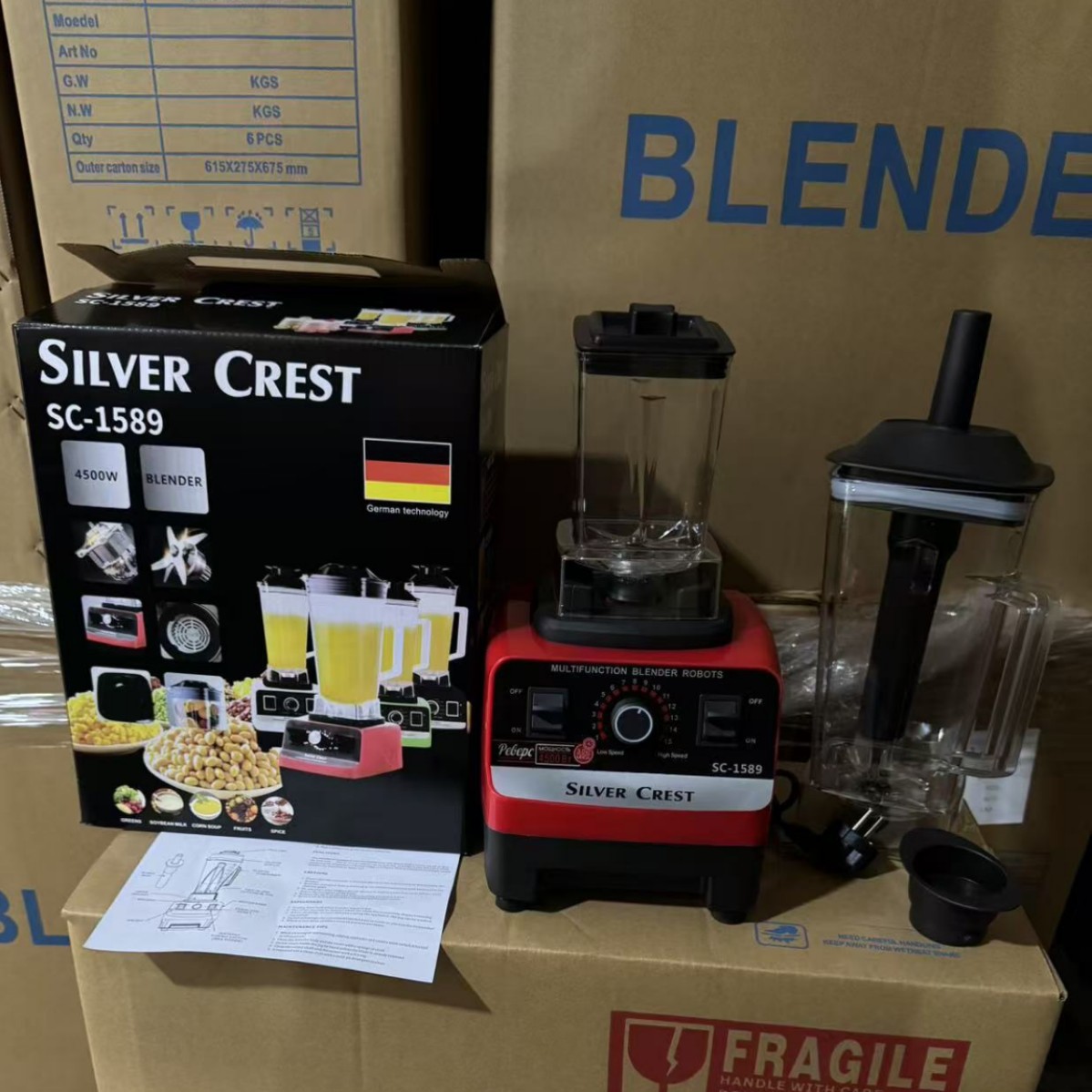 In stock supply foreign trade mixer 5500W wall breaking machine fruit juicer multi-purpose cooking machine BLEND