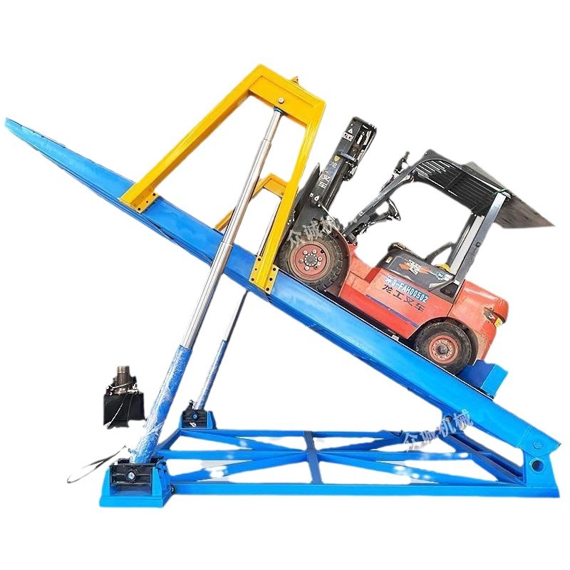 Manufacturer Bulk Material Unloading Platform Flip Unloading Machine Large 0kg Top Hydraulic Automatic Unloading Machine