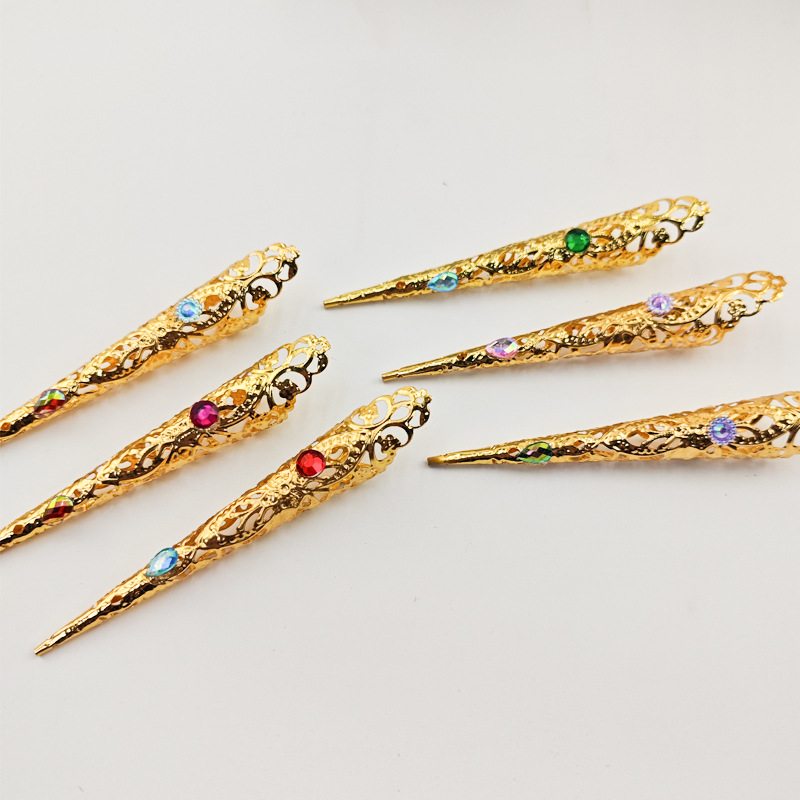 Beauty Gold Nail Set Thousand-Hand Guanyin Ancient Costume Long Nail Set Stage Performance Children's Canteen Toys