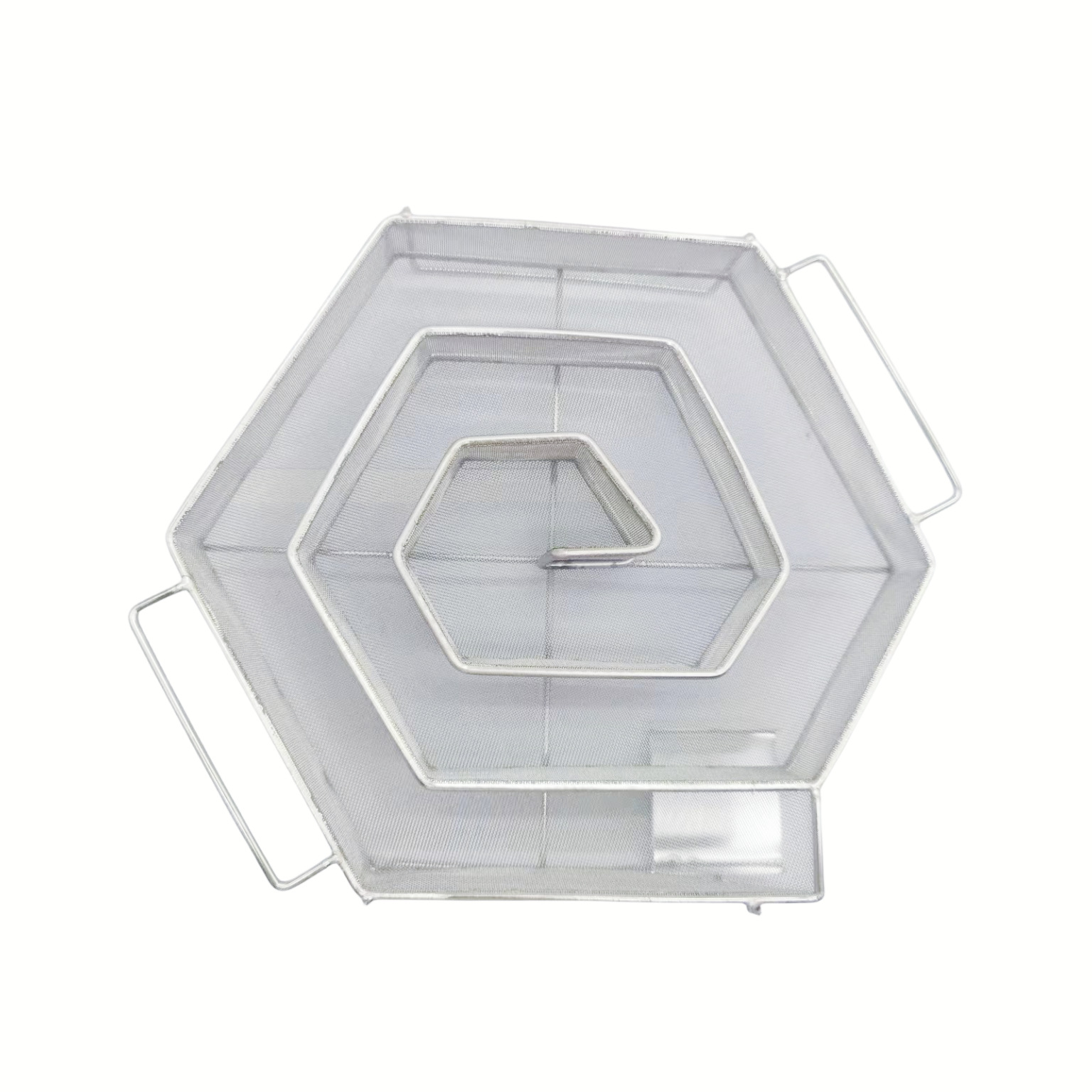 304 Stainless Steel Hexagonal Smoke Tray Outdoor Barbecue Bbq Cold Smoke Generator Smoked Meat Smoked Sausage Smoked Mesh Basket