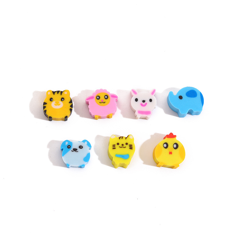 Cartoon Erasers, Space Fruits, Numbers, Elementary School Student Eraser Stamps, Prizes, Various Types, Picture Recognition, Mini, Cute, Cross-Border
