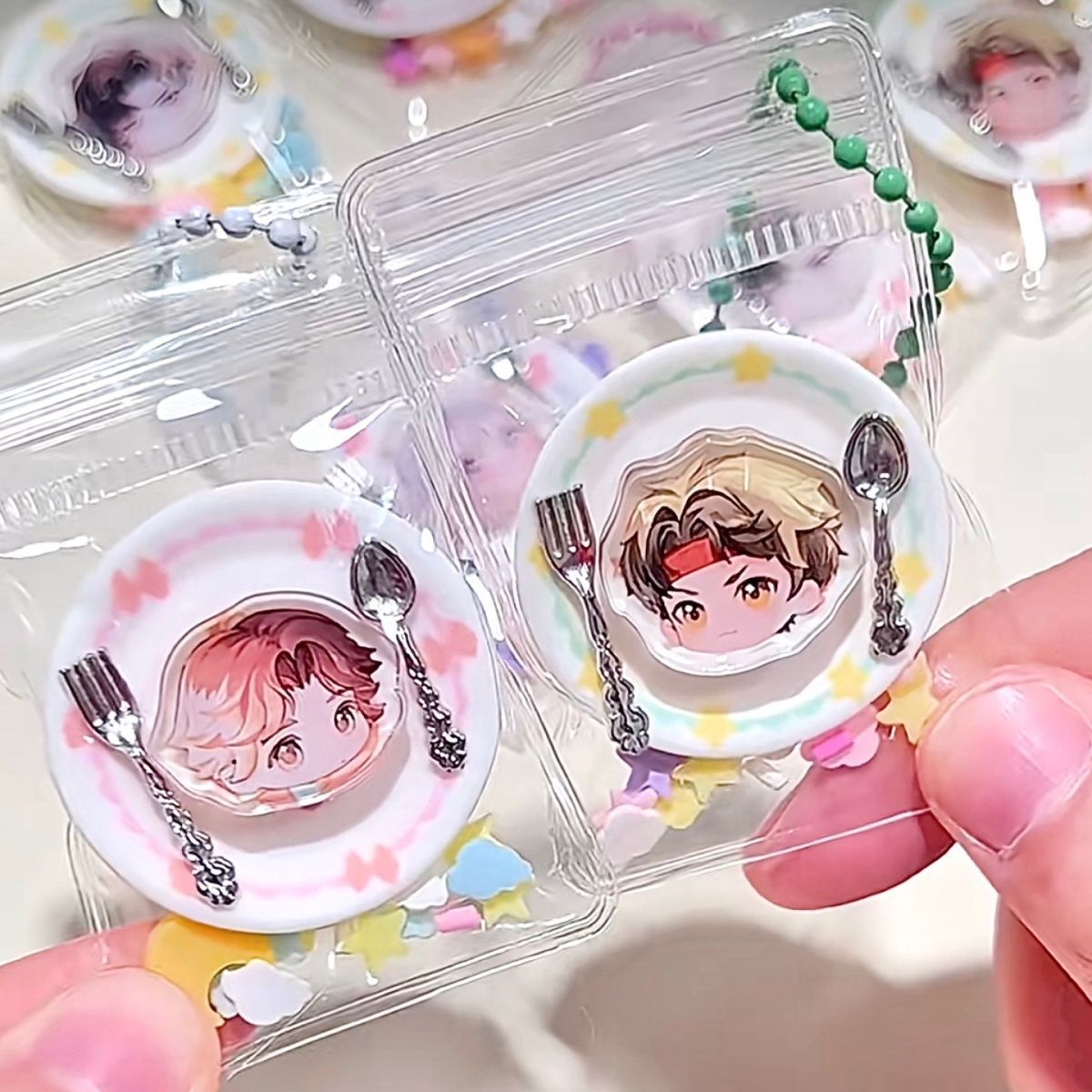 DIY Acrylic Plate Pendant Gift Anime Merchandise Storage Bag Support Self-Sealing Bag Cartoon