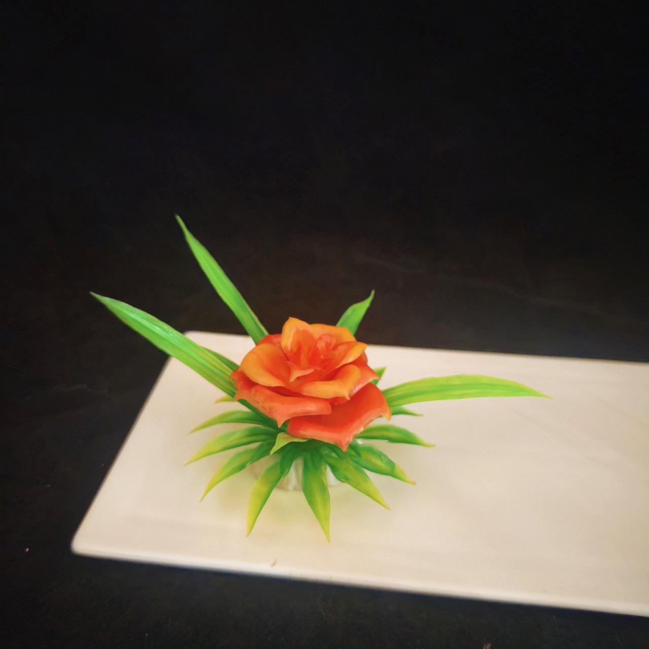 Factory direct display plate flower hotel catering kitchen plate cold dish ornament sashimi cold dish decoration plastic fake flower