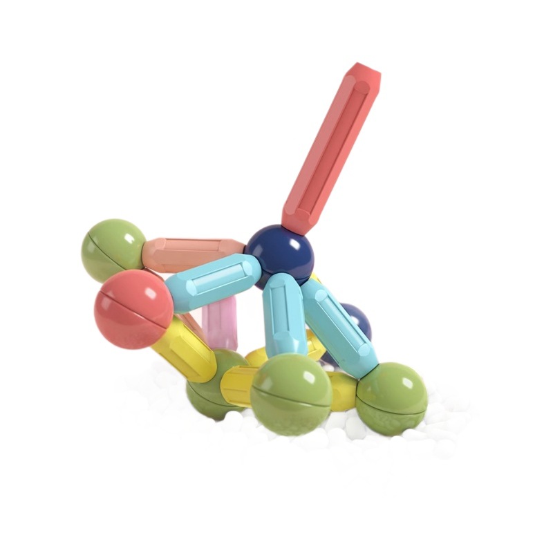 Varied Magnetic Bar Pieces Children's Educational Assembled Magnet Building Blocks Early Education Toys 3 Boys Girls 6 Years Old Baby