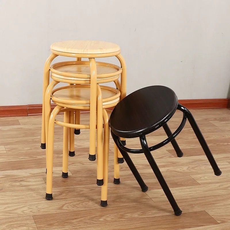 Оптовая продажа круглых табуретов, табуреты для обеденного стола в гостиной, экономичные и практичные табуреты, стильные кожаные табуреты