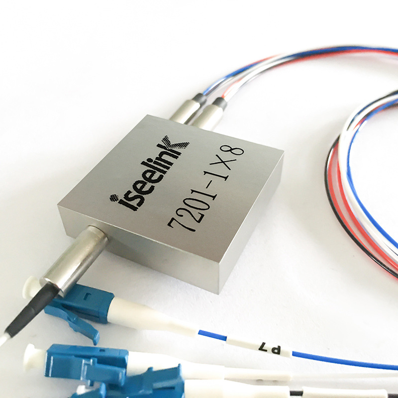 1×8 Optical Switch Relay Mechanical Single-Mode Multi-Mode 5V3V Locked Non-Locked 1310/1550/850Nm