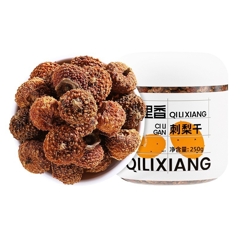 Qili Fragrant Prickly Pear Dried Fruit 250g Round Can Guizhou Longli Prickly Pear Dried Fruit Prickly Pear Tea Soaked Fruit Chinese Herbal Medicine Sulfur-Free Smoked