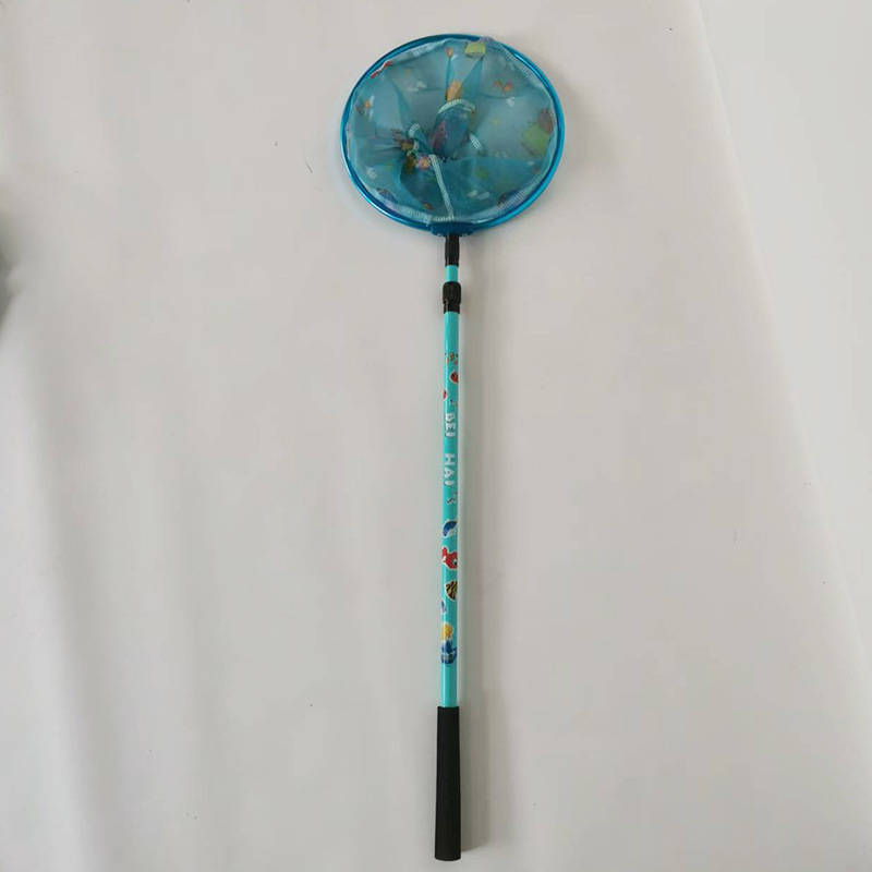 Children's Retractable Fishing Net Carbon Fishing Net Pole Fishing Shrimp Aluminum Alloy Net Head Lightweight Small Fishing Net