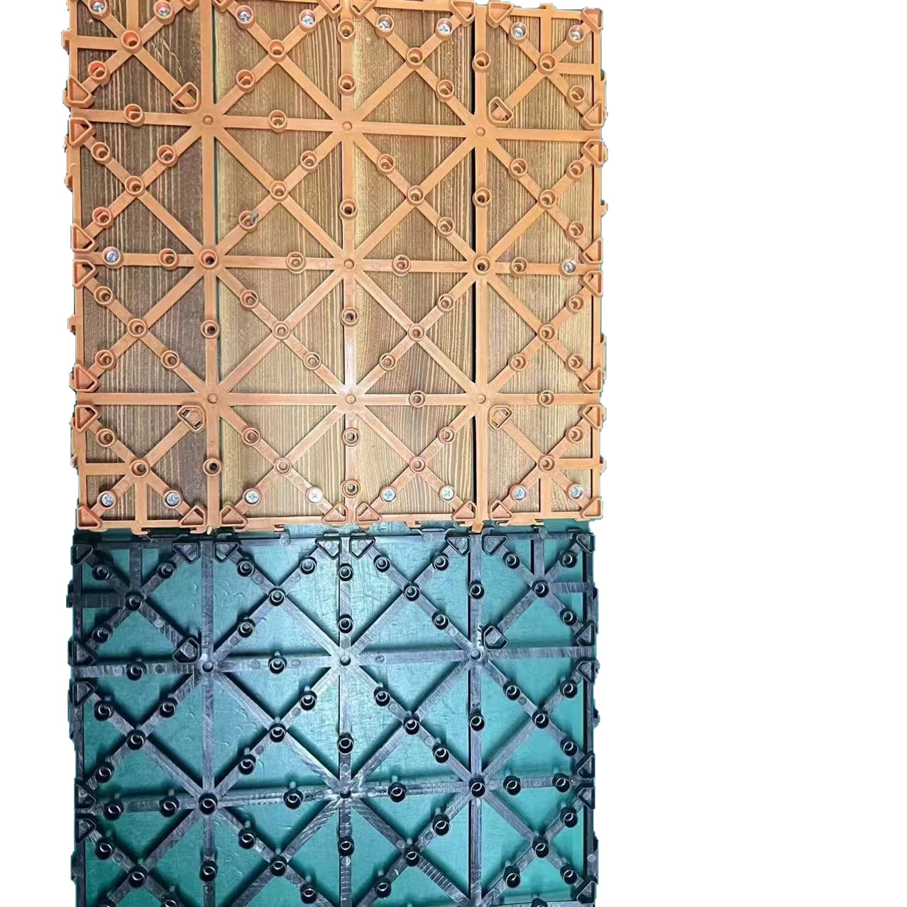 拼接地板PE防腐阳台配件塑木底托花园木diy塑料地面拼接塑木铺设