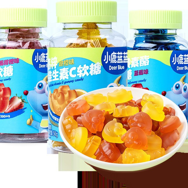 Little Deer Lanlan_Nutritional Gummy Dha Algae Oil High Zinc Vc Lutein Ester Vitamin Children's Snack Brand