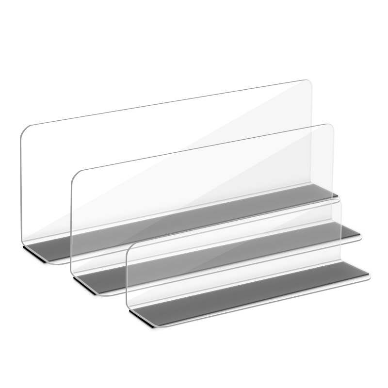 Supermarket Shelf Divider Board Convenience Store Pvc Divider Plastic L-Shaped Small Commodity Classification Partition Board Spacer