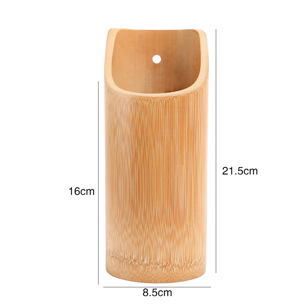 Bamboo Chopsticks Holder Wooden Household Restaurant Restaurant Barbecue Bamboo Stick Holder Commercial Noodle Bucket for Chopsticks Bamboo Sign Holder Engraving