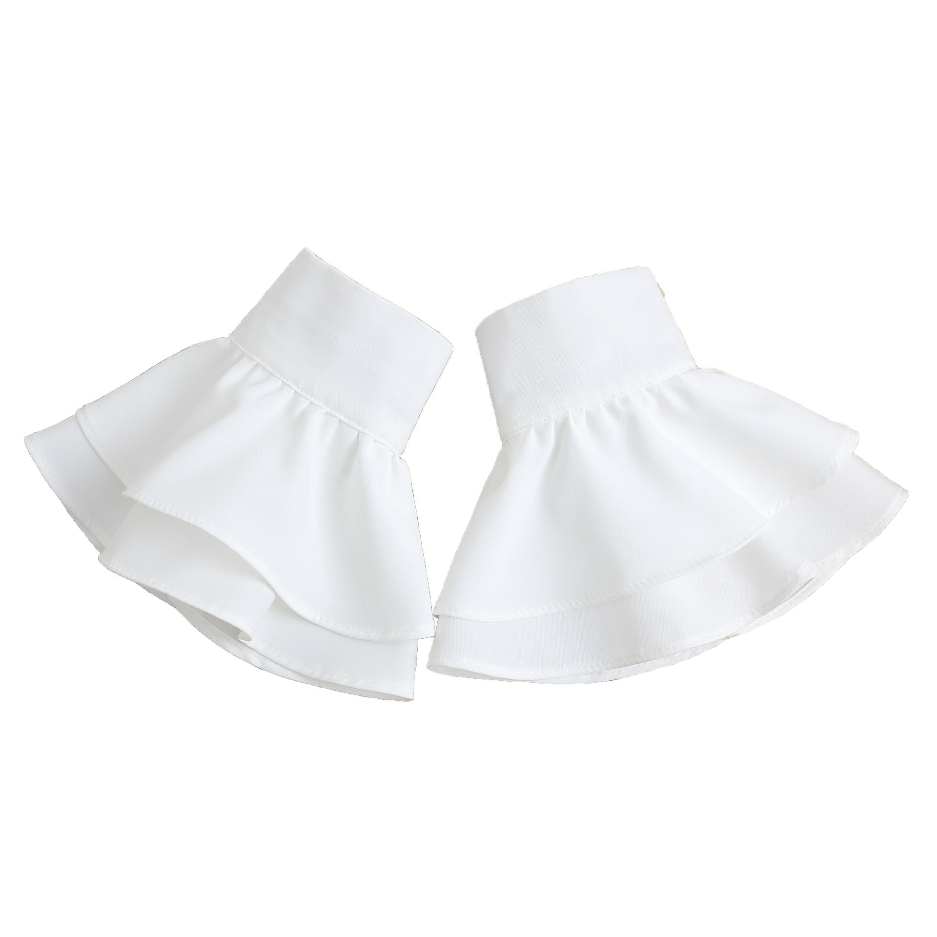 Cross-border Korean-style floral sleeve horn double-layer ruffled decorative wrist sleeve with fake sleeve matching sweater sweater sweater sweater