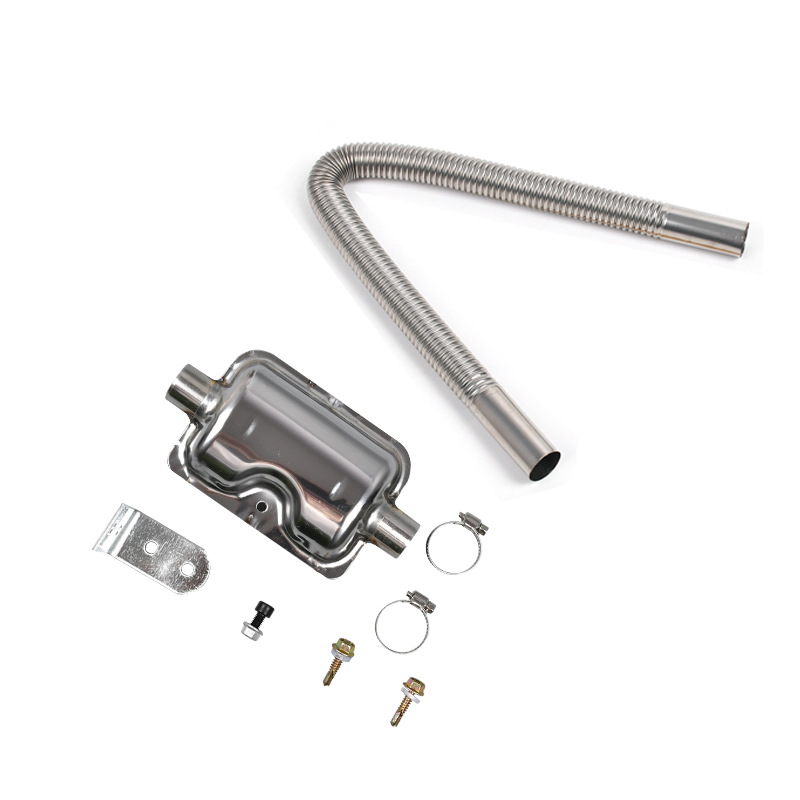 Car parking heater stainless steel exhaust pipe exhaust pipe spiral thread corrugated exhaust pipe exhaust accessories
