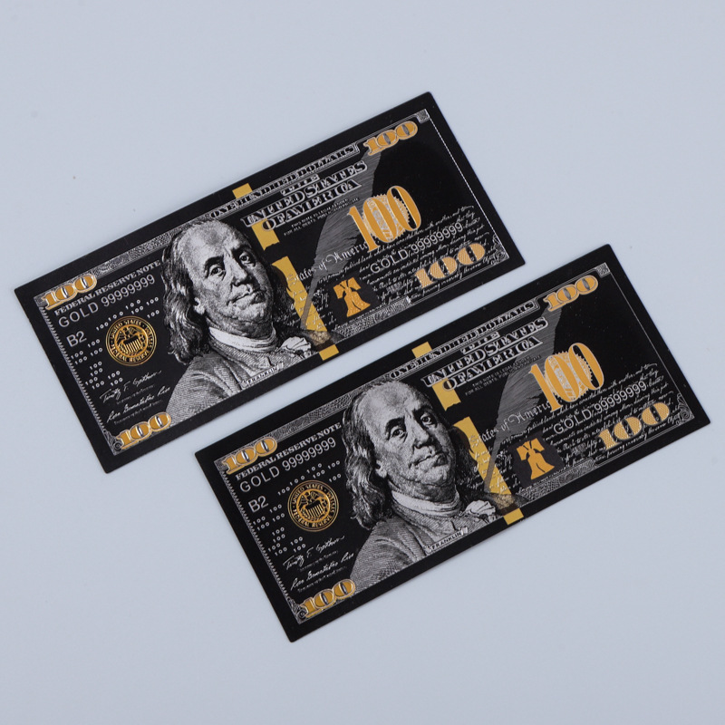 Plastic Black Diamond 100 Singapore Dollars Poland Commemorative Banknote Commemorative Collection Card Factory Wholesale Can Be Customized