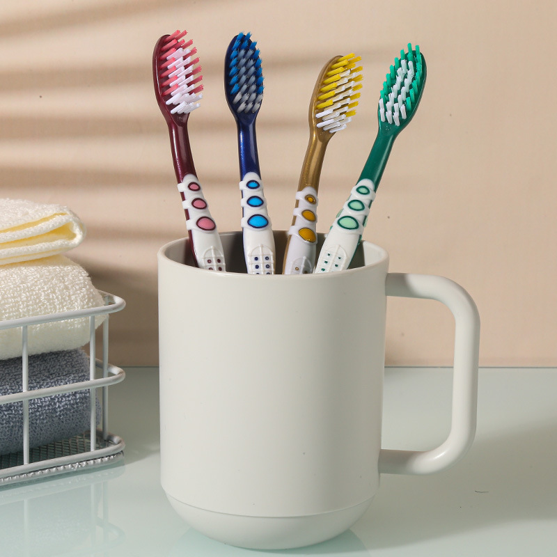 Toothbrush for Adults with Strong Cleaning Power, Family Pack, Convenient Travel Pack for Couples, Snakeskin Style, Adult Hard-Bristled Brush