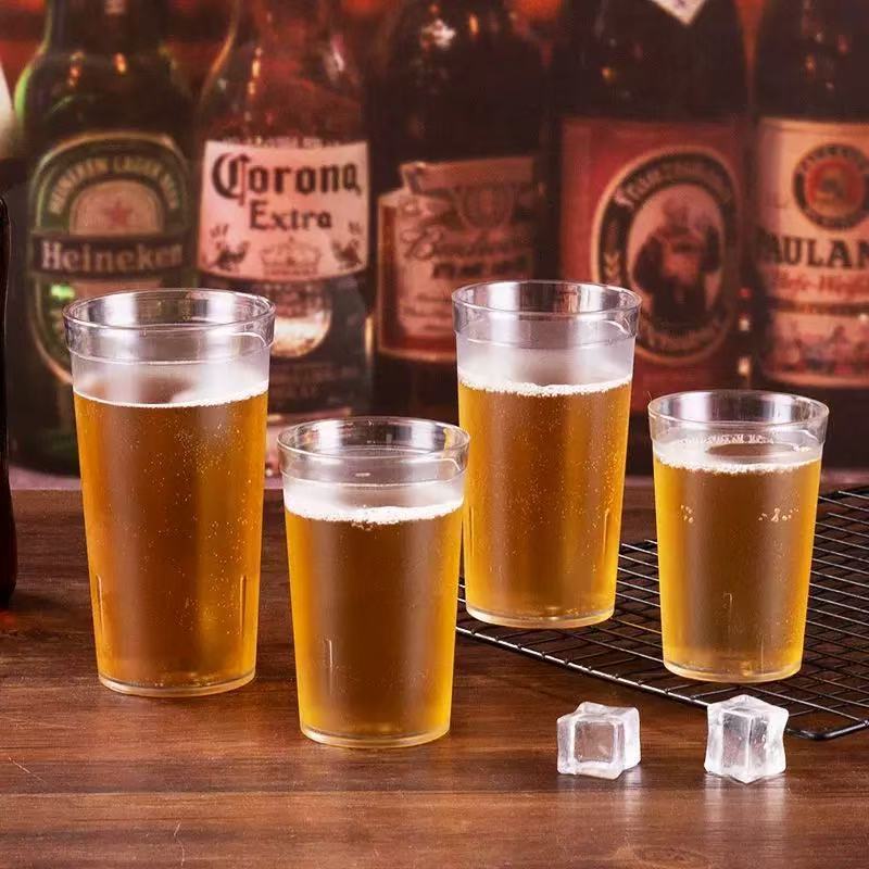 American Acrylic Water Cup Transparent Cold Drink Restaurant Bar Food Grade Anti-Fall Drink Beer Cup Plastic High Temperature Resistant