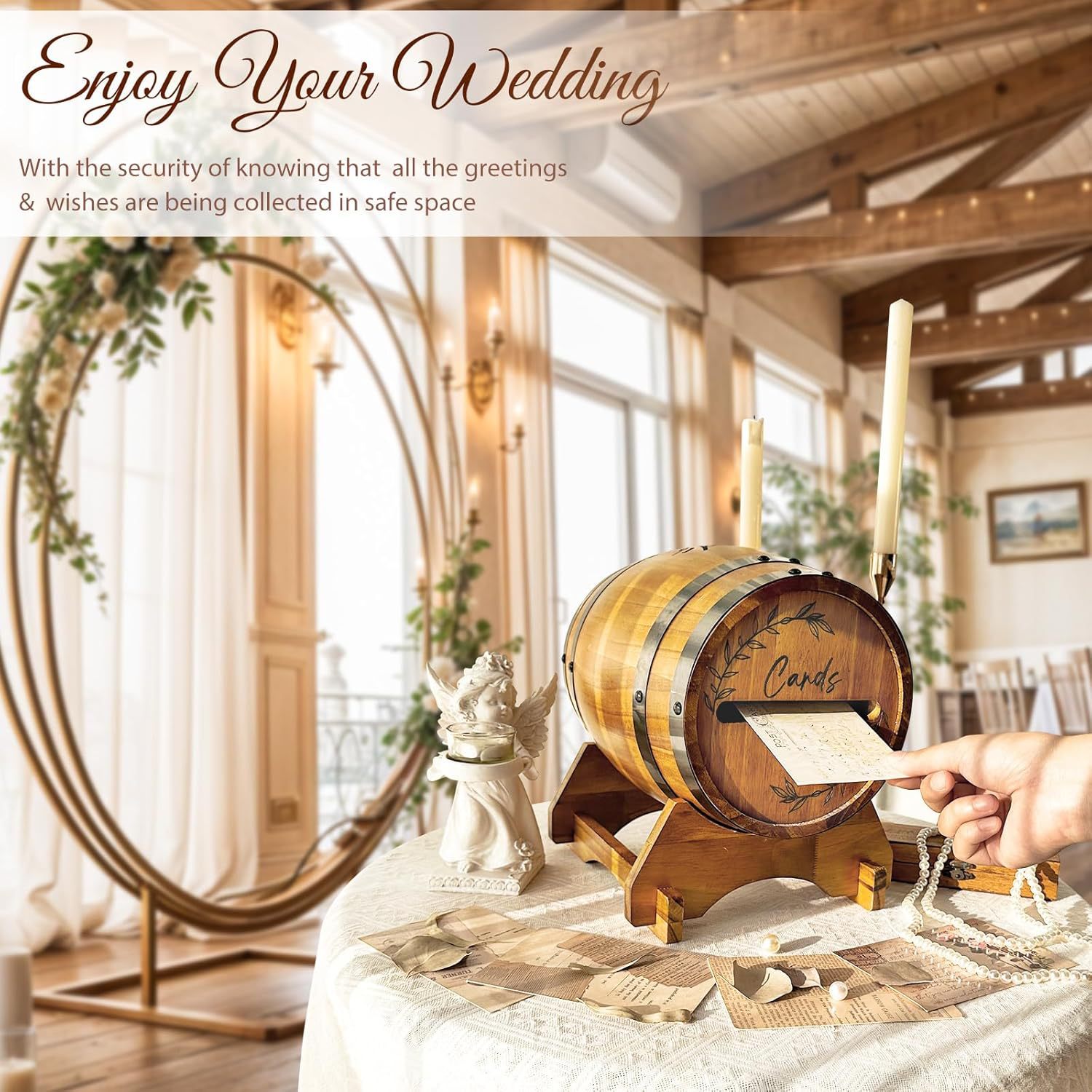 Cross-border solid wood barrel mailbox cardboard barrel bar bar special mailbox hotel restaurant advice to collect barrel