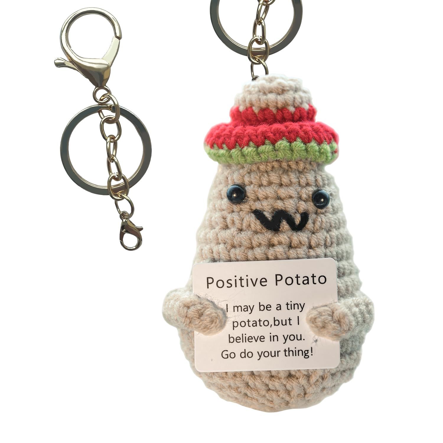 Cross-Border Christmas Reindeer Yarn Handmade Crochet Positive Energy Potato Penguin Doll Cucumber Panda Tomato Handmade Decoration