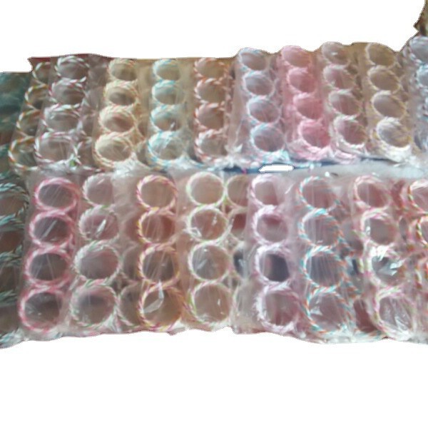 Cross-border Amazon colorful rattan scarf rack 28 ring foldable rope knitting clothes rack Tie Rack batch