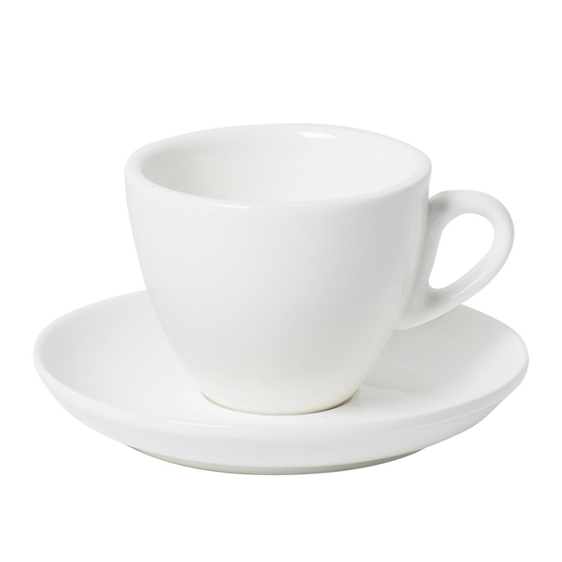 Export Q Cup Ceramic Espresso Set Italian Small Cup Pure White Simple Thick Small Simple New Style