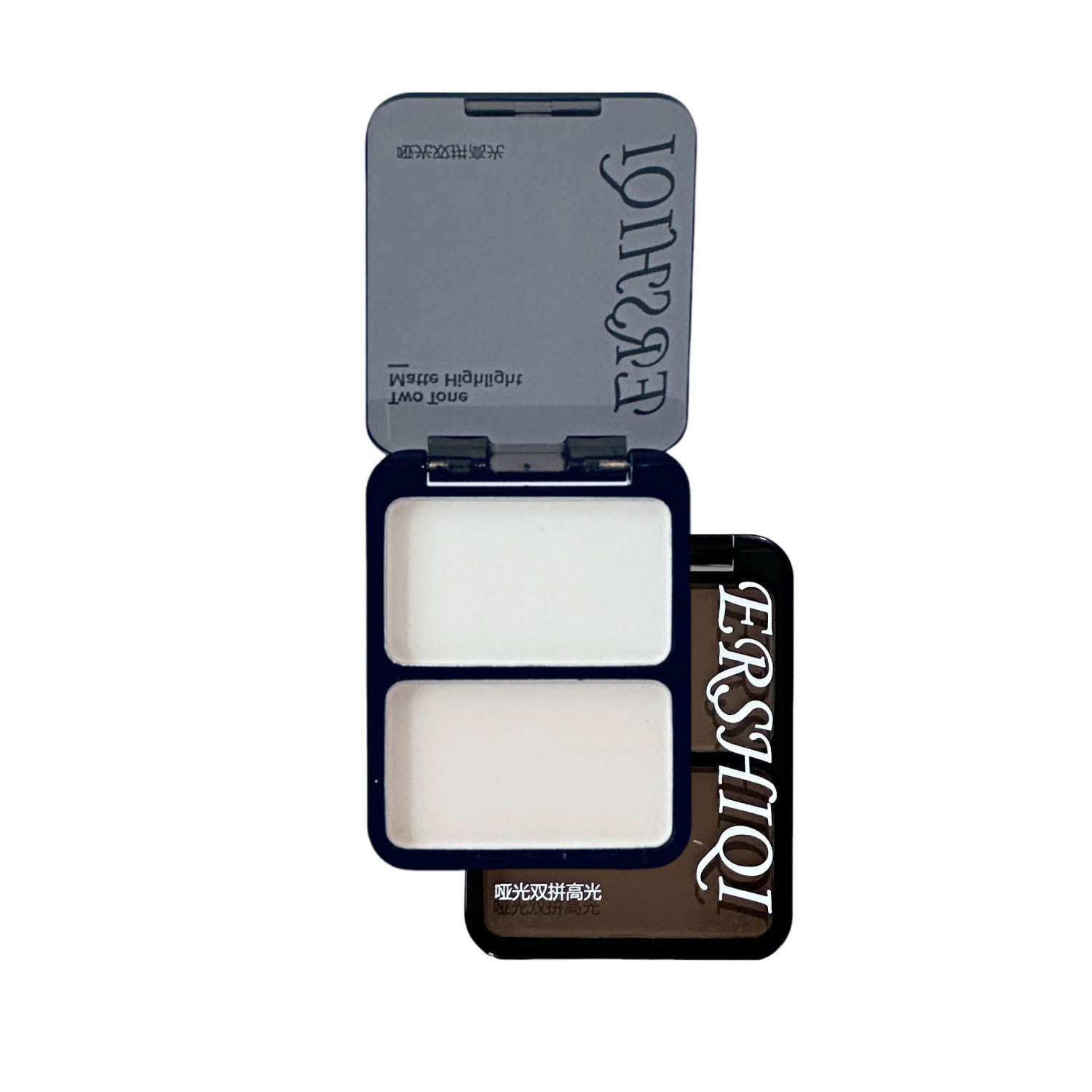 Двухцветная палитра для румян и контурирования с высоким блеском, тени для век, контур носа, стерео матовый осветляющий эффект, низкая насыщенность натурального хайлайта