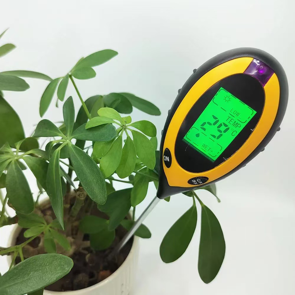Soil detector humidity ph sensor thermometer pH land flowerpot plant test light nutrient