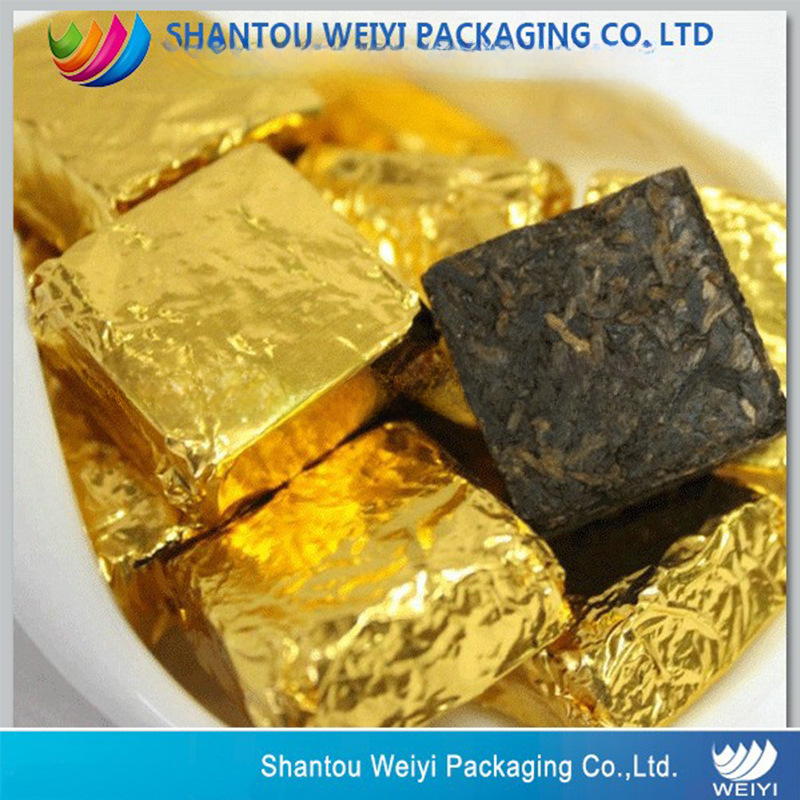 Color Tin Paper Chocolate Candy Aluminum Film Wrapping Paper Tea Cigarette Aluminum Foil Printing Composite Paper Golden Tin Foil Paper