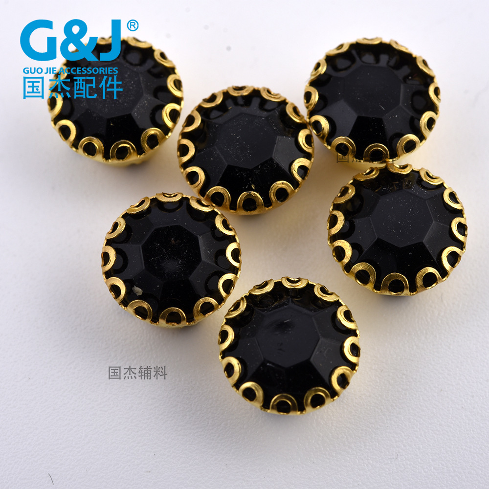 Акриловое ручное шитье сверло когтя 8 круглых кружевных пряжек сверло для свадебного платья сценической одежды золотое основание когтя сверло