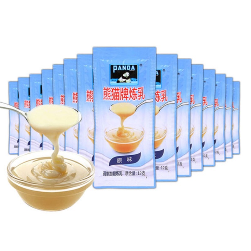 Panda Brand Condensed Milk 12g*1100 Bags Condensed Milk Bread Tart Baked Coffee Milk Tea Baking Ingredients DIY Wholesale