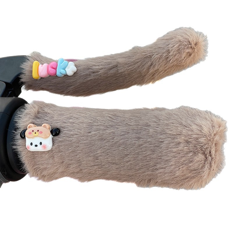 Electric Vehicle Plush Handlebar Gloves for Winter Warmth, Cold Protection, and Anti-Slip for Electric Bikes, Motorcycles, Tricycles, and Bicycles