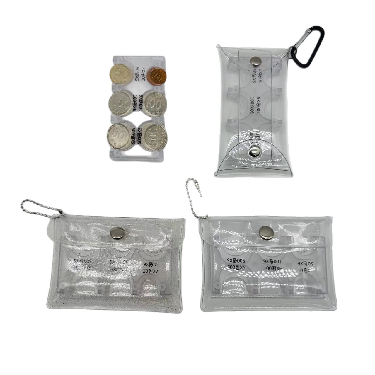 Hot-Selling Japanese Coin Clip Plastic Coin Classification Coin Purse Portable Wallet Korean Coin Coin Storage Wallet in Stock