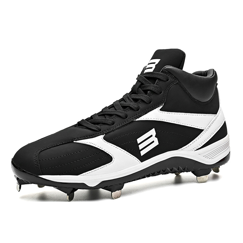 Baseball Shoes for Men and Women, Professional Sports Shoes for Cross-Border Non-Slip Steel Spikes, Hard-Soled Rubber Running Training Softball Shoes