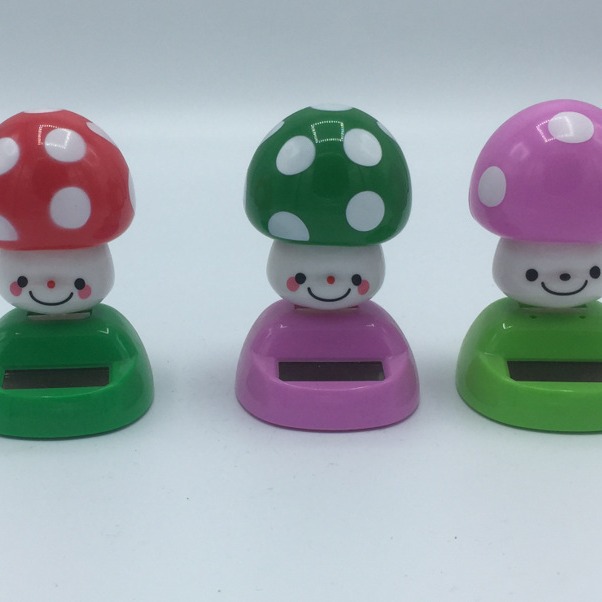 Прямые поставки с завода, горячие продажи солнечных автомобильных украшений, креативные игрушки для детей с большой головкой гриба