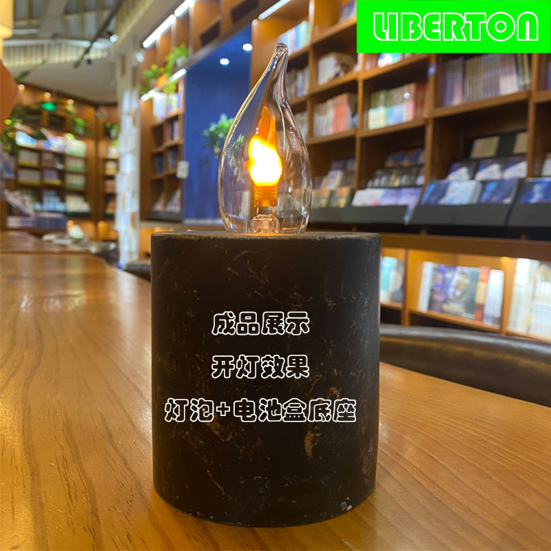 Flame bulb LED simulation flame lamp rechargeable battery atmosphere lamp C35 pull tail E27 low voltage 4.5V