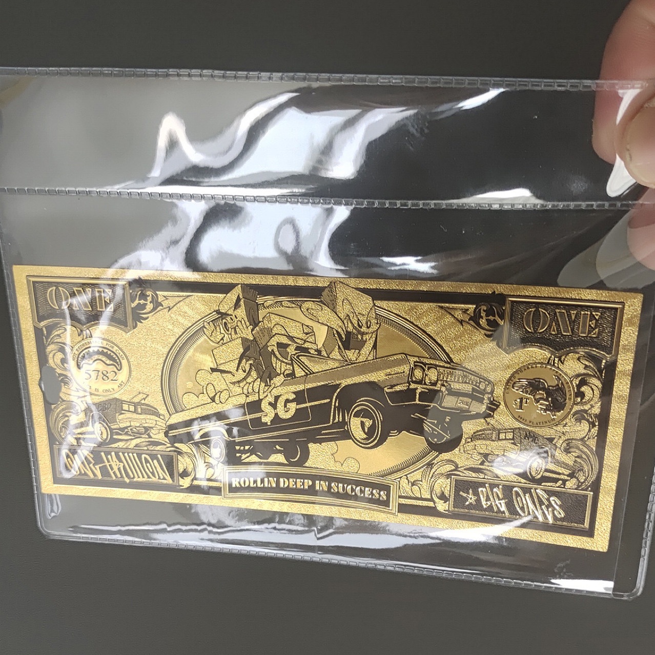 Cartoon Toy Gold Foil Pet Pvc Plastic 24K Commemorative Collection Coin Gold Banknote Card Factory Direct Sales Can Be Customized and Printed