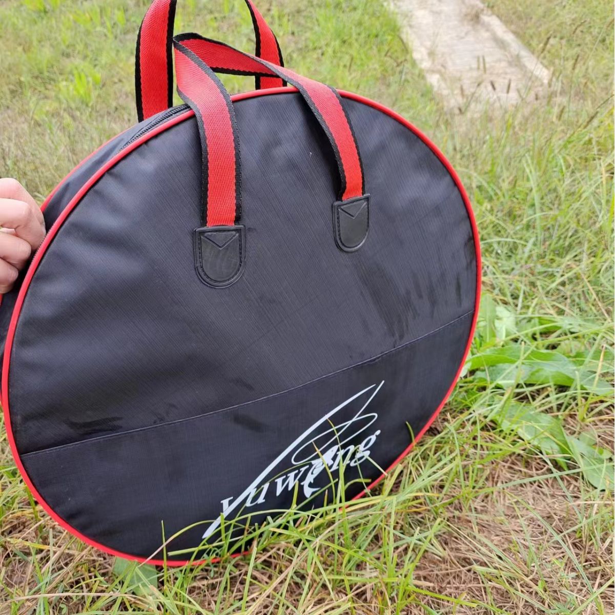 Wholesale fish protection bag multifunctional fishing bag portable canvas side pocket round square waterproof wear-resistant fishing bag