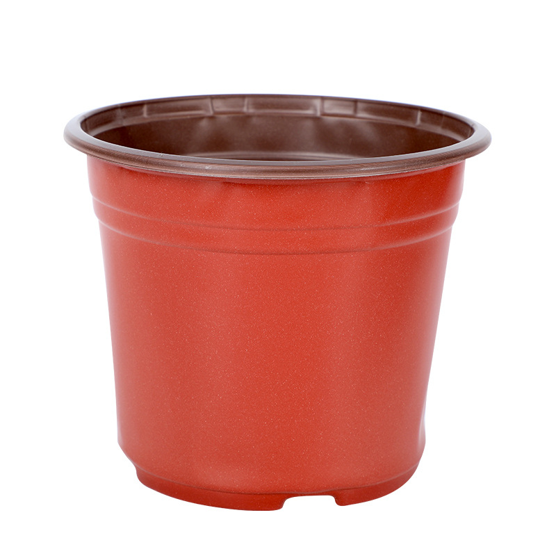 Thickened Two-color Pot Soft Plastic Seedling Pot Plastic Flower Pot Flexible Material Good Pot Base Pot Gardening Flower Pot