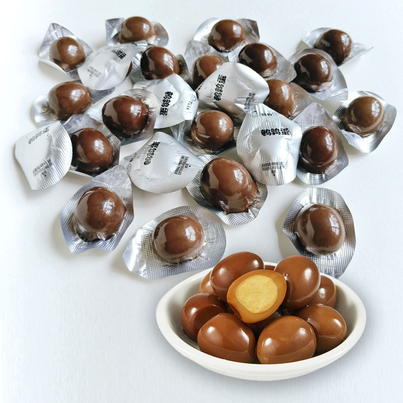 Source manufacturers quail egg salt baked flavor marinated egg ready-to-eat independent small packaging loose single snack snack batch
