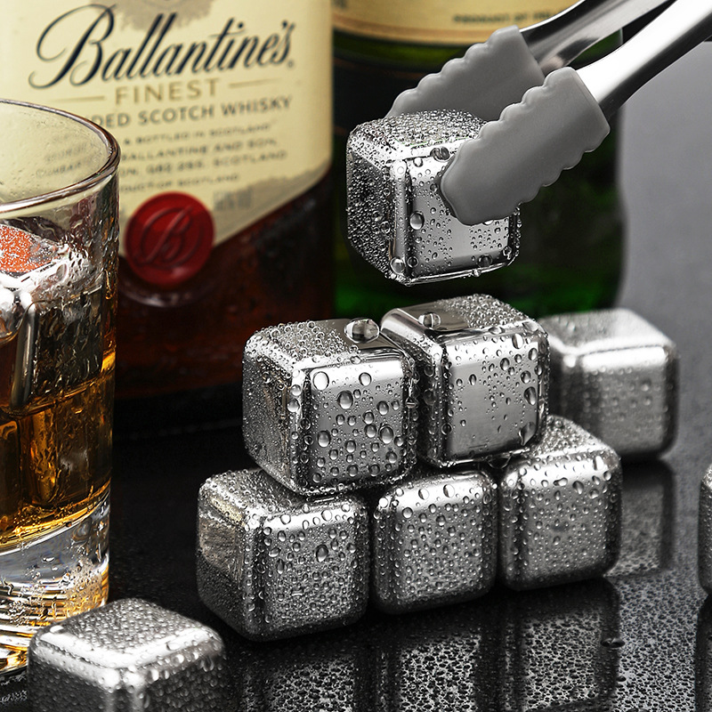 304 Stainless Steel Ice Quick Frozen Ice Grain Metal Ice Grain Coffee Drink Whisky Bar Wine Set Creative Supplies