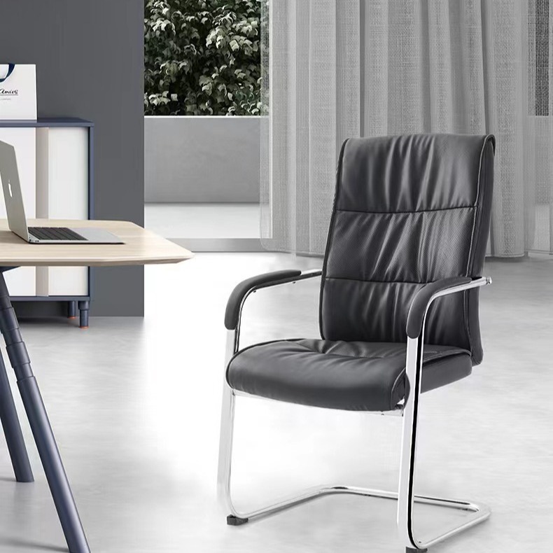 Comfortable Office Computer Leather Chair Lift Boss Chair Rotatable Conference Staff Chair Universal Wheel Mahjong Work Chair