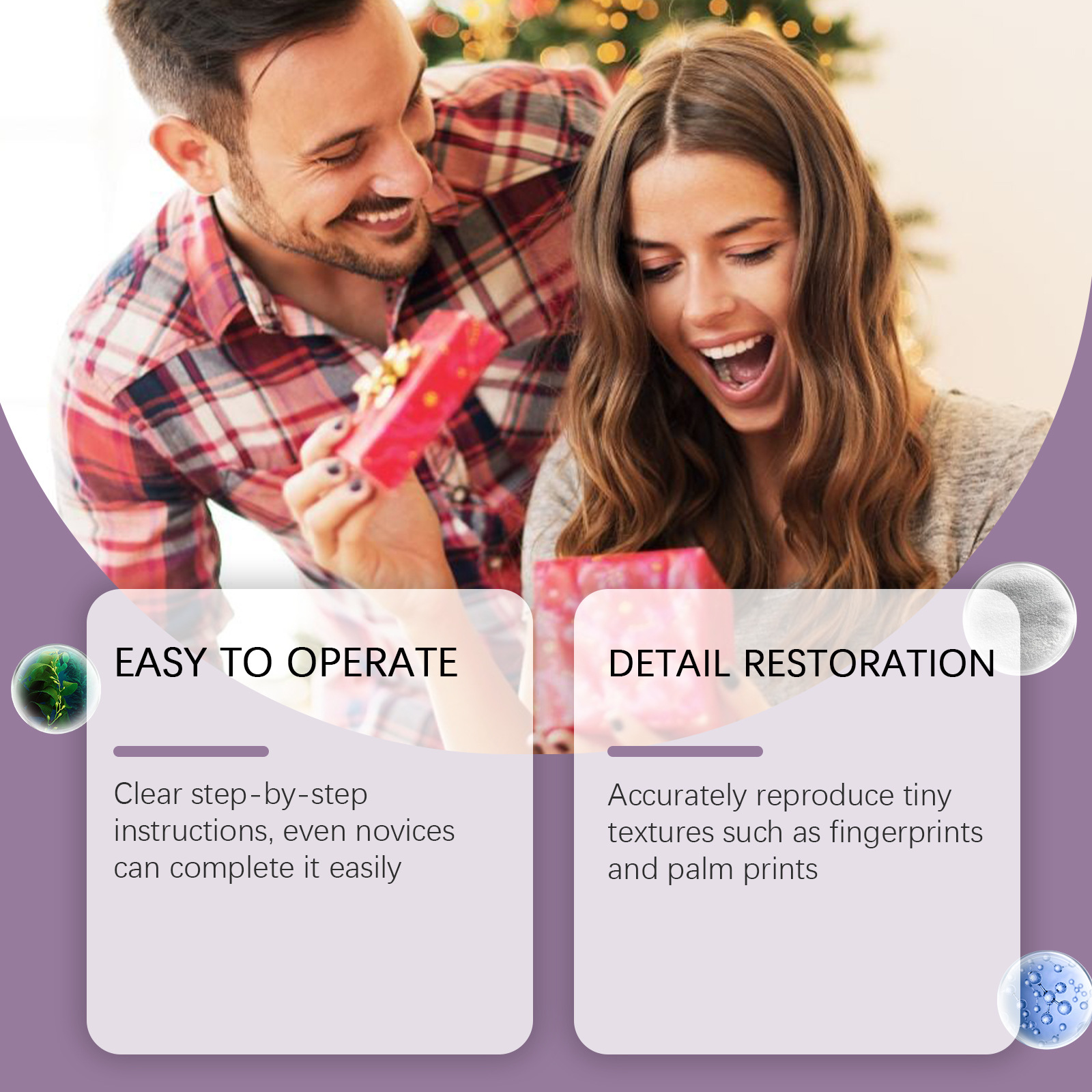 Dowmoo Hand Mold Powder DIY Set Clone Powder 3D Model Powder Hand Handprint DIY Souvenir Hand Mold Set